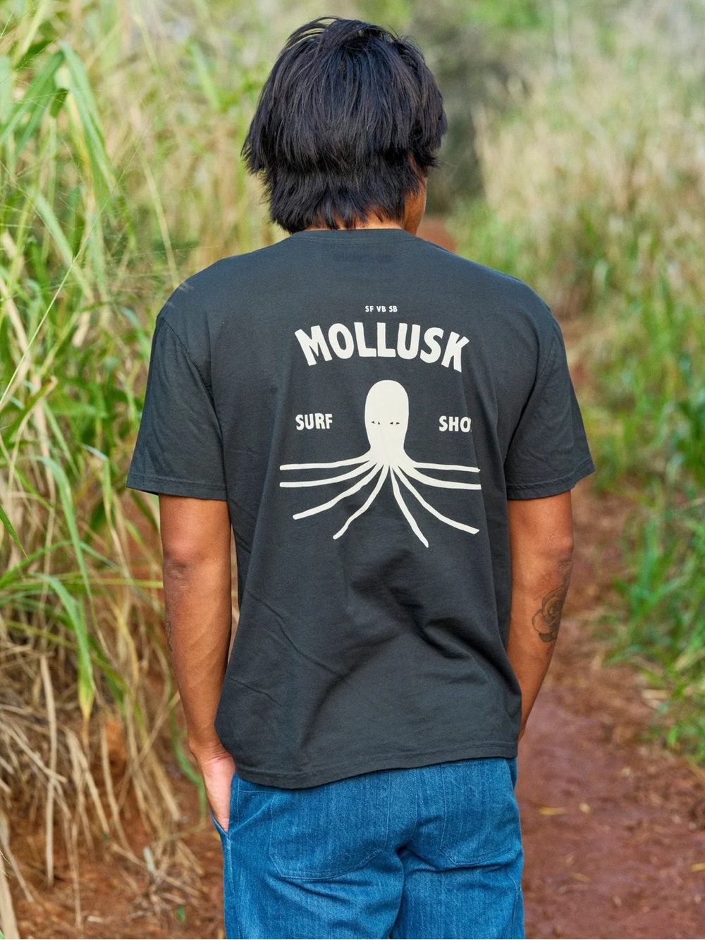 Mollusk Surf Shop Octopus Graphic Tee XL Faded Black 100% Cotton